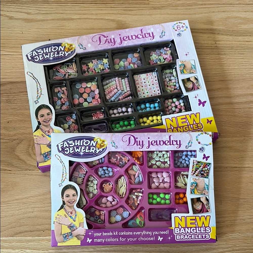 2 DIY Jewelry Kit with Beads and Bangles and more